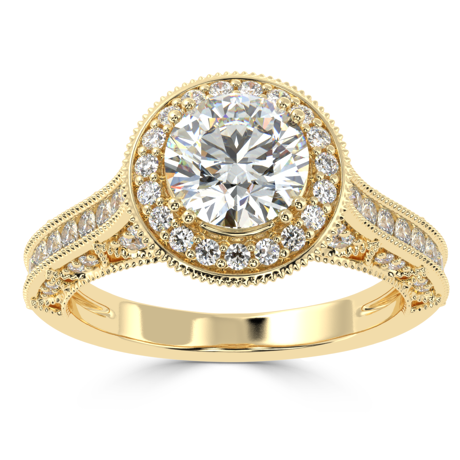 1.63 Carat H Color VS1 Clarity Diamond Studded Natural Diamond Ring.